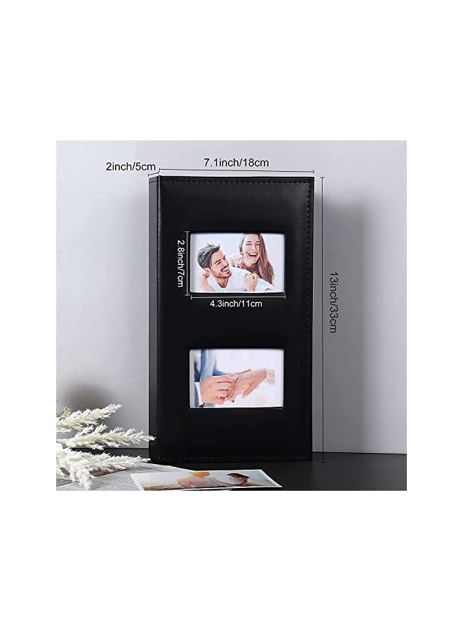 The Bros Photo Albums, 4x6 Inch 300 Photos Extra Large Capacity Family Wedding Picture Albums Photo Book, Horizontal Photos Leather Cover Hand Made DIY Scrapbook Album (1) - Image 5