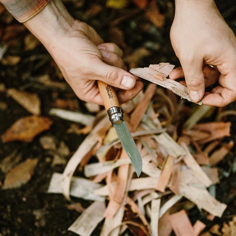 Opinel سكين أوبينيل رقم 9 من الفولاذ المقاوم للصدأ - مقبض من خشب الزان - Image 4