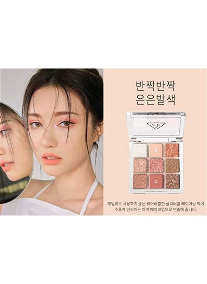 3ce - Multi Eye Color Palette #Delightful 9Colors Peal Glow Eye Shadow Staylenanda - Image 1