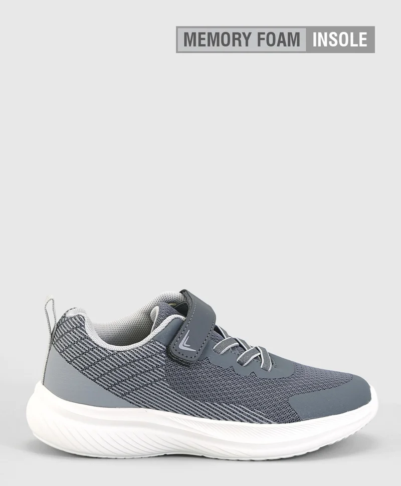 Bonfino Bonfino Hook & Loop Closure Memory Foam Shoes - Grey