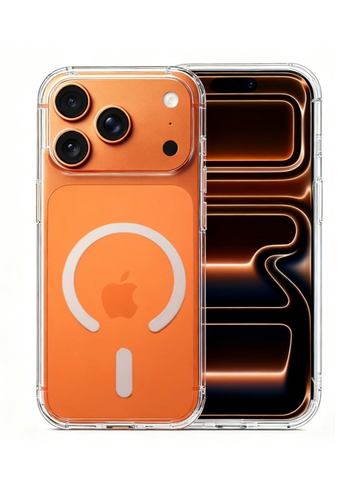 لولكس جراب هاتف شفاف من Lullaxx لهاتف iPhone 17، يوفر حماية شاملة للكاميرا، حلقة مغناطيسية مدمجة للشحن المغناطيسي، مصنوع من الأكريليك + TPU، مقاوم للسقوط والصدمات - Image 1