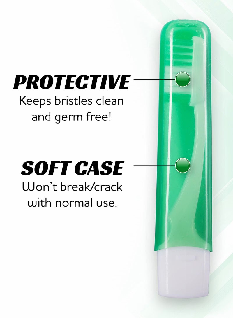 Excefore 6 Pcs Travel Toothbrushes, Mini Toothbrush with Toothbrush Cover - Image 3