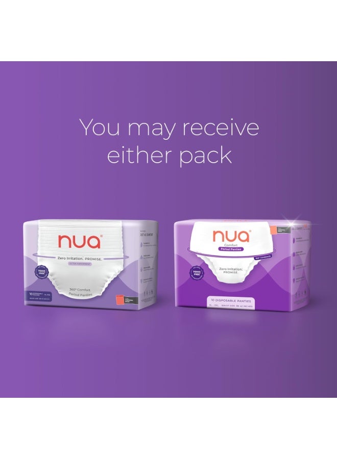 نوا سراويل الدورة الشهرية Nua Comfort للاستخدام مرة واحدة (مقاس XL-XXL) | عبوة من 10 سراويل | للاستخدام مرة واحدة | تغطية 360 درجة | لا تسبب تهيجًا | راحة مضاعفة 4 مرات | مناسبة للتدفق الغزير | لا تسبب طفحًا جلديًا | مانعة للتسرب | بدون خياطة | مختبرة من قبل أطباء الجلدية 100% - Image 4
