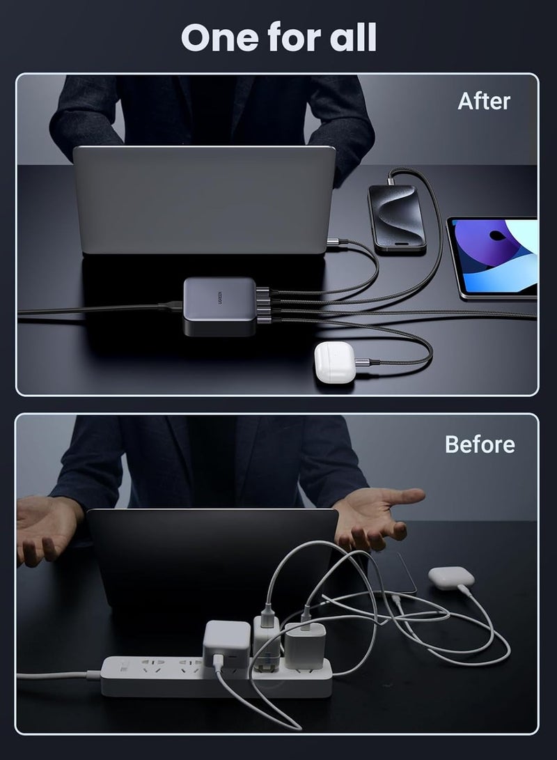 UGREEN Nexode USB C Charger 100W GaN Desktop Charger 4 Ports Laptop Adapter - Image 3