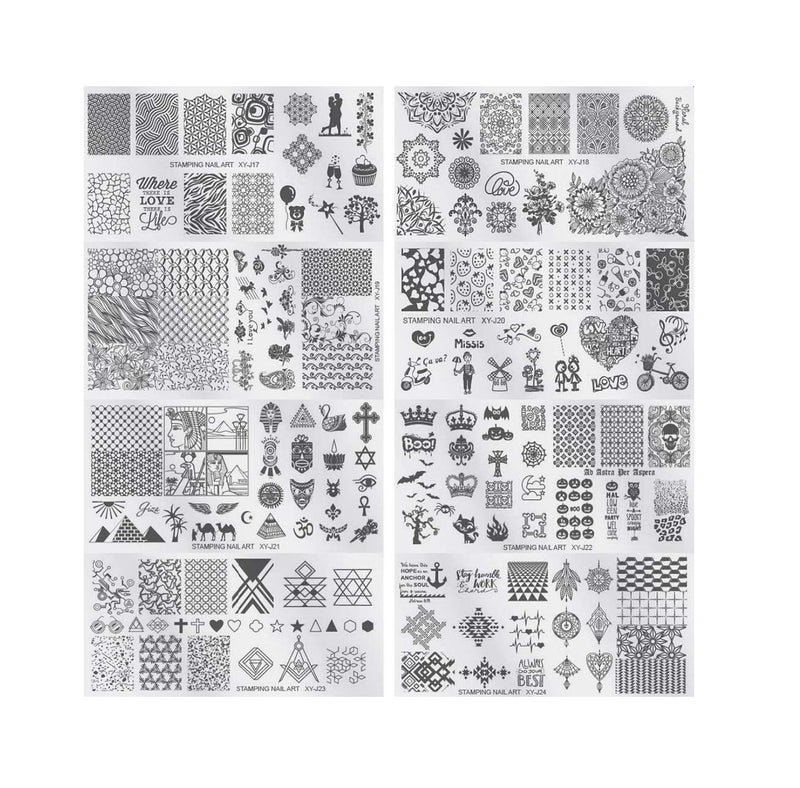 NESA Nail Art Stamp with 4 Design Plates - Image 1