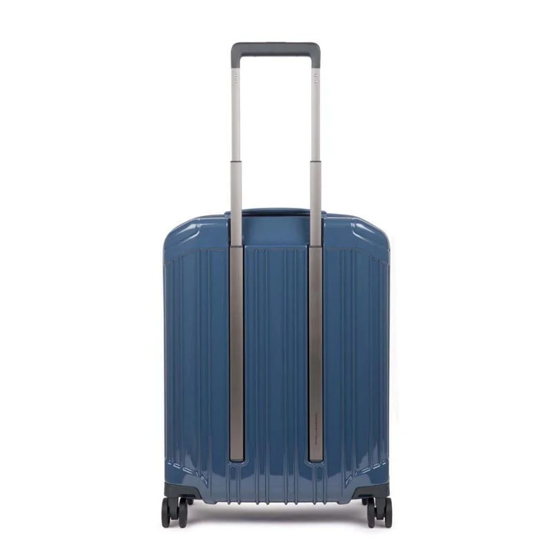 بيكوادرو حقيبة سفر Piquadro BV4425PQL للمقصورة مقاس 20 بوصة | حقيبة كابينة بهيكل صلب من البولي كربونيت (PC) مع قفل TSA، منفذ USB-C، و4 عجلات مزدوجة دوارة
