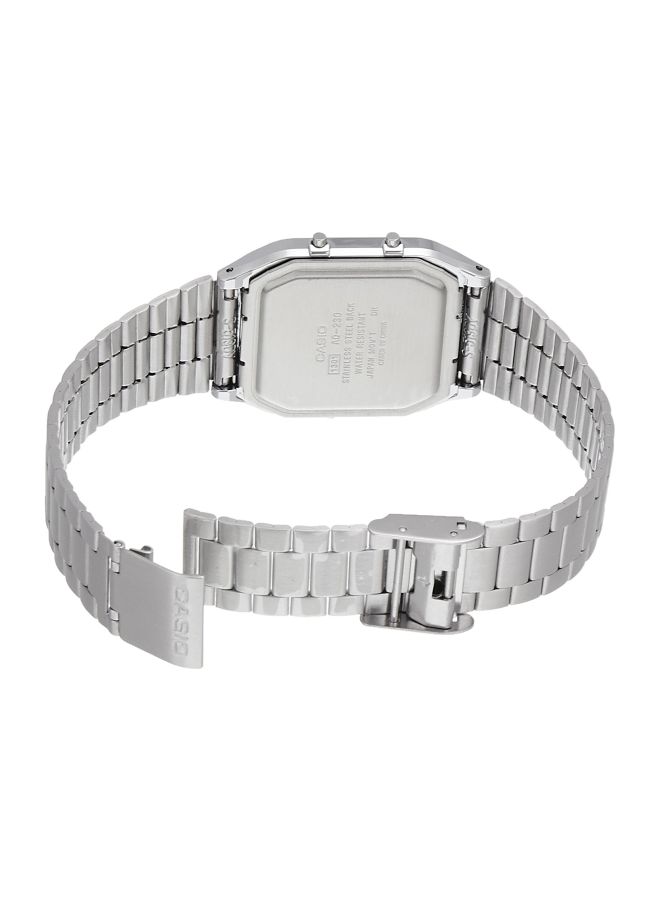 كاسيو ساعة يد كلاسيكية رقمية وبعقارب مقاومة للماء طراز AQ-230A-7D - قياس 39 مم - لون فضي رجال - Image 2