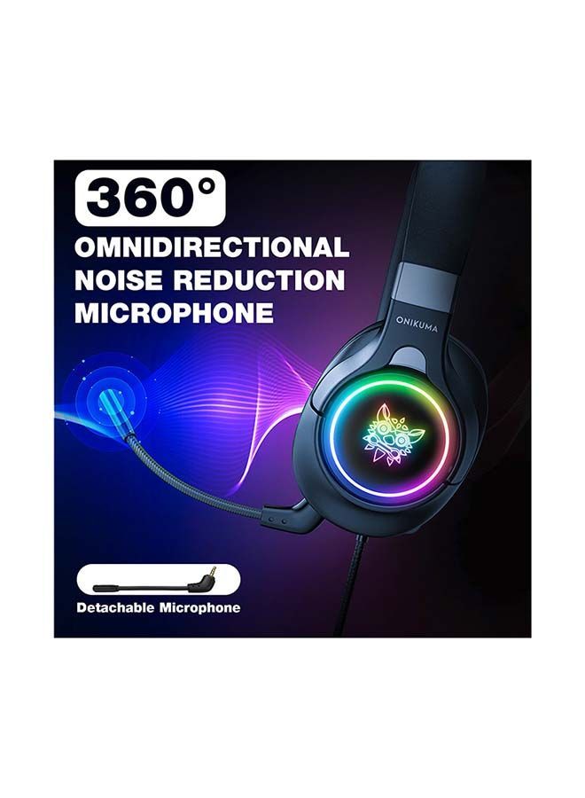 NIBEMINENT Wired Stereo Headphone With Microphone RGB PC  - Image 3