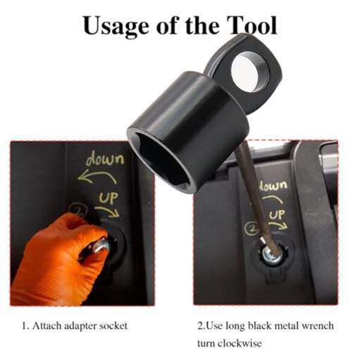 Txouoxt 5194228010 Handle, Spare Wheel Carrier bolt Spare Tire Socket Tool Compatible with Toyota 04-06 Lexus RX330, 07-09 RX350, 18-22 RX350L, 06-08 RX400h, 2004-2023 Highlander, 2004-2016 Sienna - Image 4