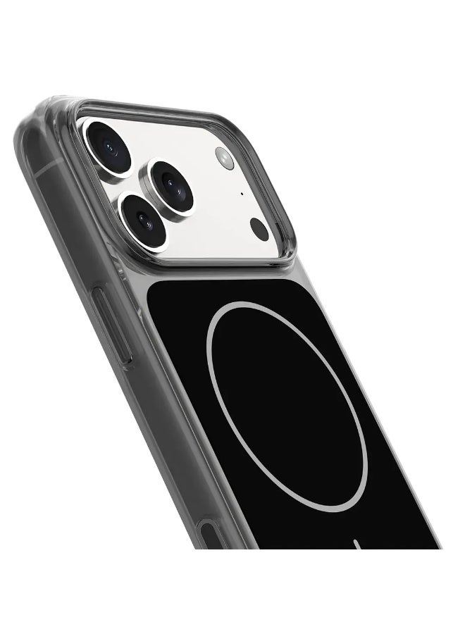 ليفيلو أوبولنت كريستال شيلد غطاء متوافق مع MagSafe لهاتف آيفون 17 برو ماكس – أسود فانتوم - Image 3