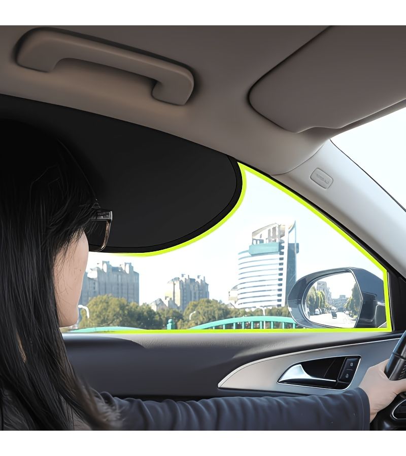2 Piece Car Sun Visor Set Summer Thermal Insulation Driver Side Easy Install Electrostatic - Image 1