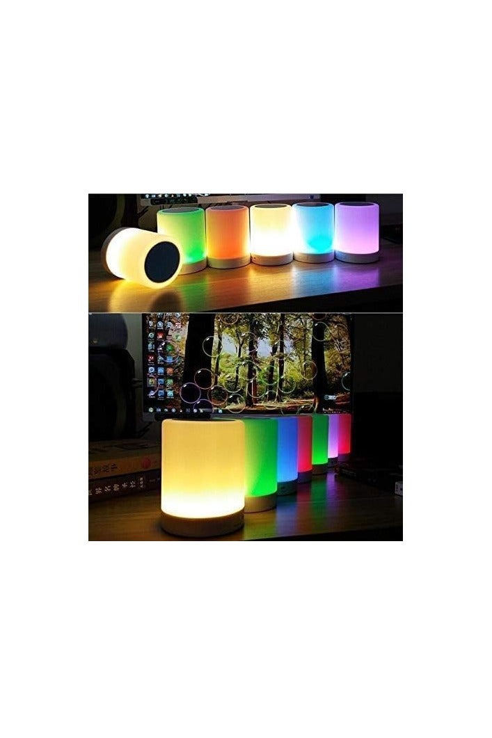 LED Touch Lamp Rechargeable Bluetooth 3D Bass Speaker with Dancing Light Feature - Image 5