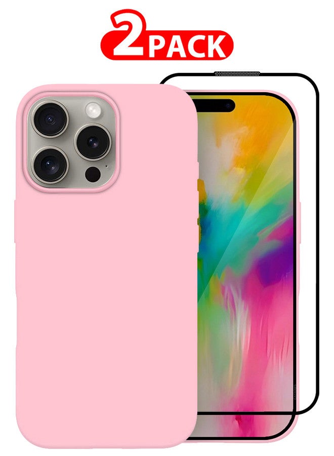 CATANES (for iPhone 16 Pro Max) 2 Pack Case and Screen Protector, Slim Silicone Case, Full Covered Anti Scratch Shockproof Protective Cover - Image 1