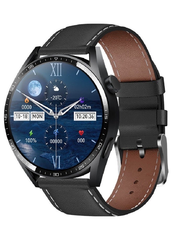 AROAQ GT8 Smartwatch for Men | 1.5" Large Screen, Bluetooth Calling, NFC, Health Monitoring, Wireless Charging, Sports & Fitness Tracker - Black - Image 1