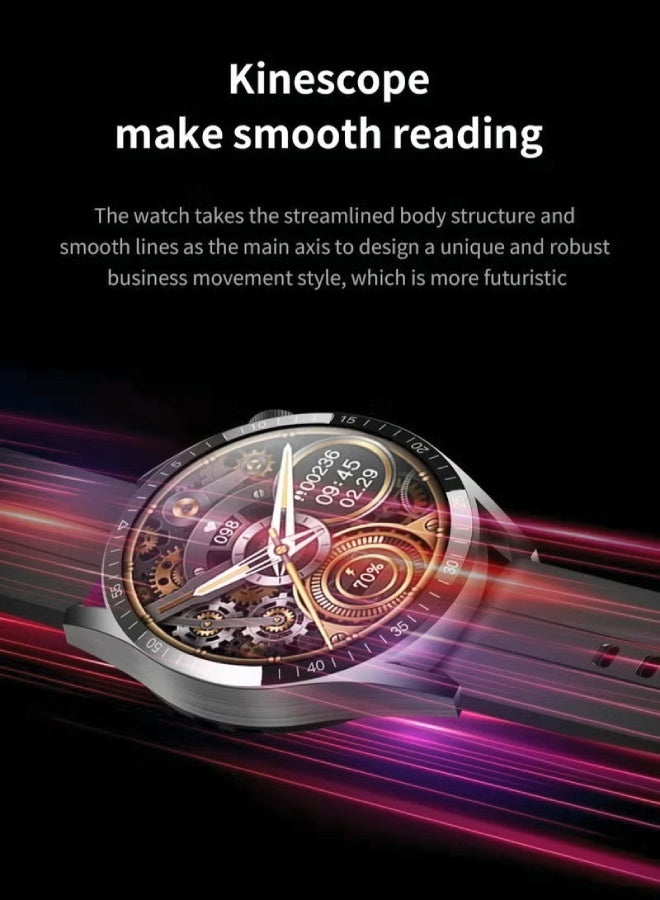 AROAQ GT8 Smartwatch for Men | 1.5" Large Screen, Bluetooth Calling, NFC, Health Monitoring, Wireless Charging, Sports & Fitness Tracker - Black - Image 4