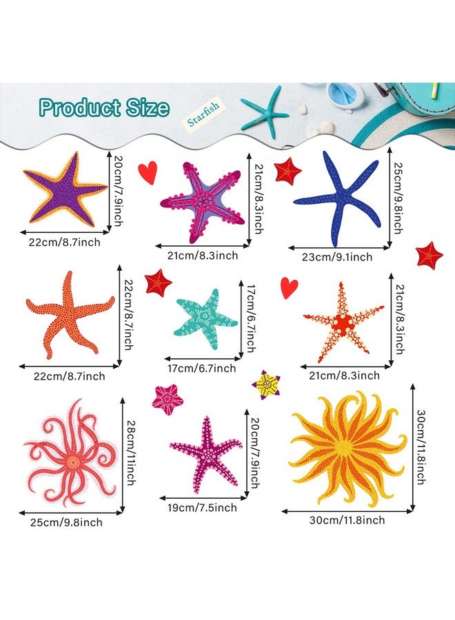 WOYINIS Colorful Underwater Starfish Wall Stickers Sea Stars Ocean Animal Wall Decals Peel and Stick Under The Sea Wall Decal Art Stickers Kids Room Nursery Classroom Bathroom Decorations - Image 4
