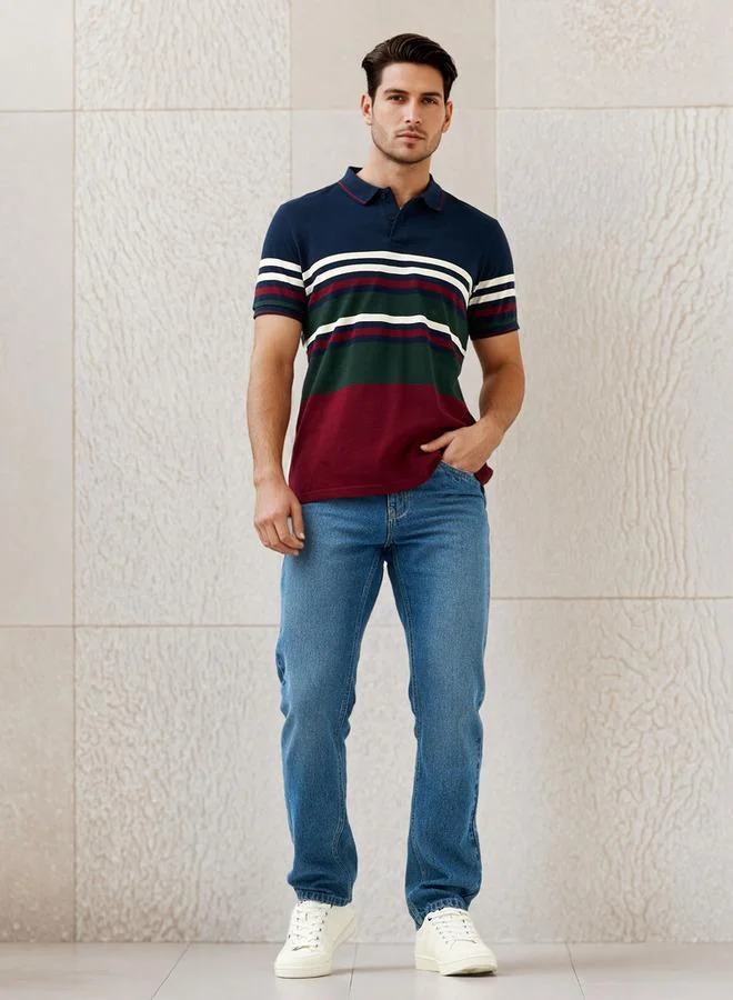 سبلاش فيڤ تيشيرت بولو بيقيه مخطط