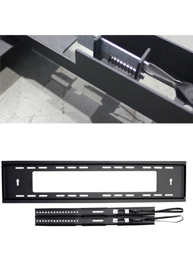 أزتك حامل جدار تلفاز ثابت متين للشاشات من 55 إلى 120 بوصة LED و LCD و OLED بحد أقصى VESA 900x600 وسعة تحميل تصل إلى 150 كجم، إطار فولاذي قوي جدًا، تصميم منخفض الهيئة (أسود) - Image 5