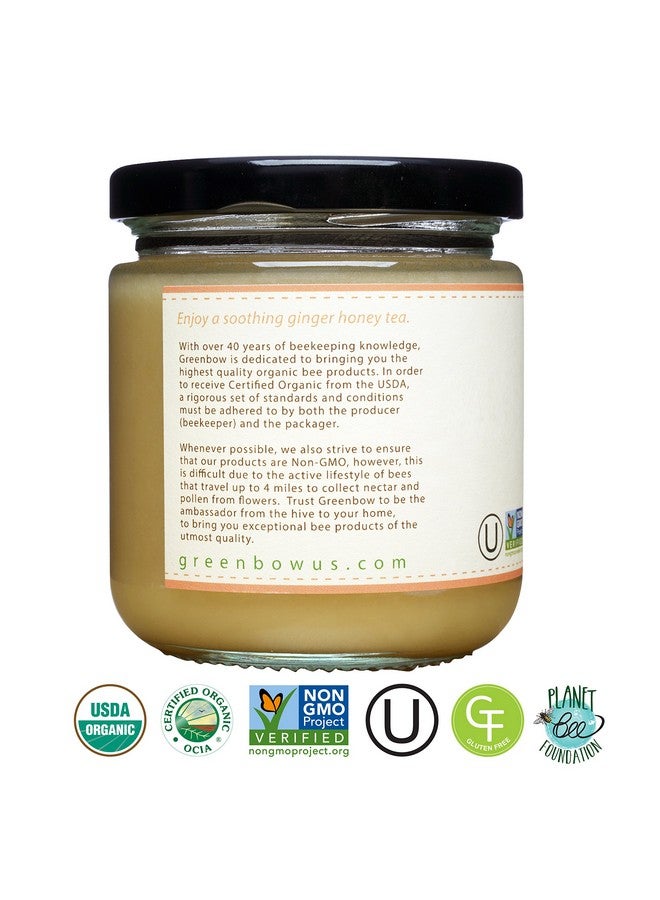 جرين بو عسل الزنجبيل العضوي من جرينبو - عسل الزنجبيل العضوي المعتمد من وزارة الزراعة الأمريكية بنسبة 100%، خالٍ من الكائنات المعدلة وراثيًا، وخالي من الجلوتين - عسل الزنجبيل العضوي من الأطعمة الكاملة - 11 أونصة (311 جرامًا) - Image 4