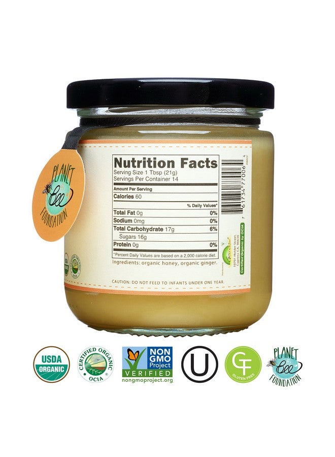 جرين بو عسل الزنجبيل العضوي من جرينبو - عسل الزنجبيل العضوي المعتمد من وزارة الزراعة الأمريكية بنسبة 100%، خالٍ من الكائنات المعدلة وراثيًا، وخالي من الجلوتين - عسل الزنجبيل العضوي من الأطعمة الكاملة - 11 أونصة (311 جرامًا) - Image 3