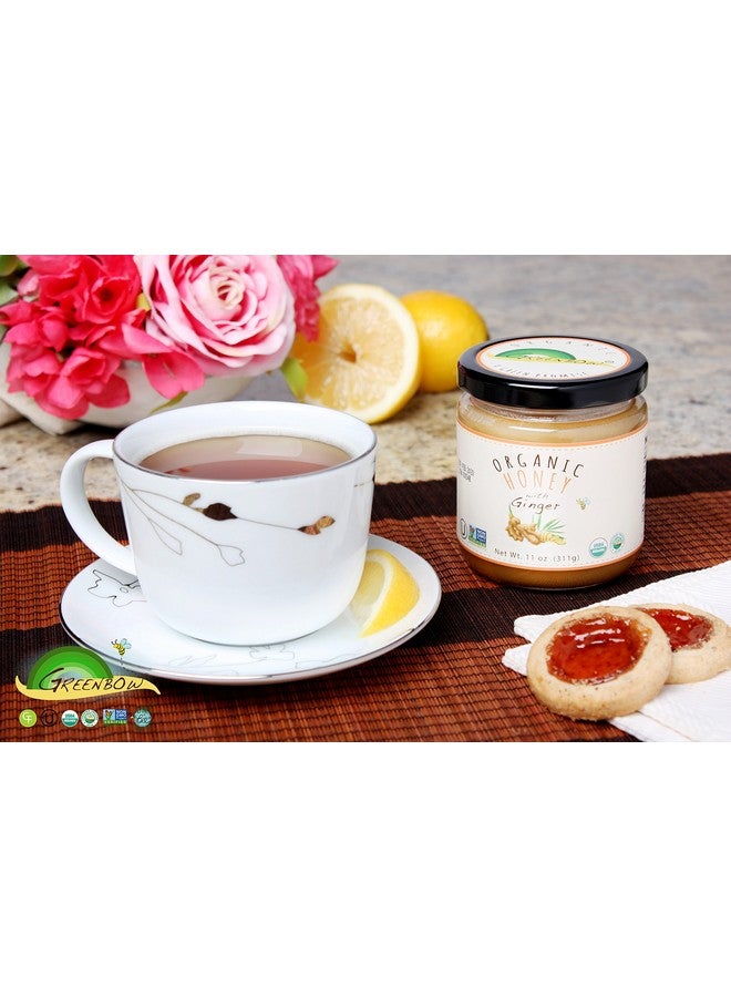 جرين بو عسل الزنجبيل العضوي من جرينبو - عسل الزنجبيل العضوي المعتمد من وزارة الزراعة الأمريكية بنسبة 100%، خالٍ من الكائنات المعدلة وراثيًا، وخالي من الجلوتين - عسل الزنجبيل العضوي من الأطعمة الكاملة - 11 أونصة (311 جرامًا) - Image 5