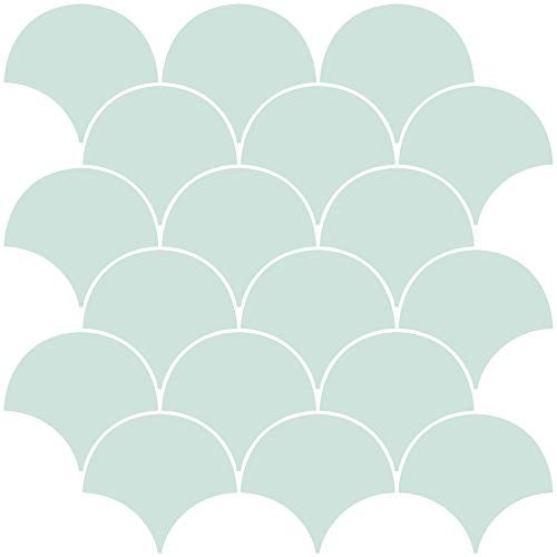 InHome NH2960 Shell Peel & Stick Backsplash Tiles, Green - Image 1