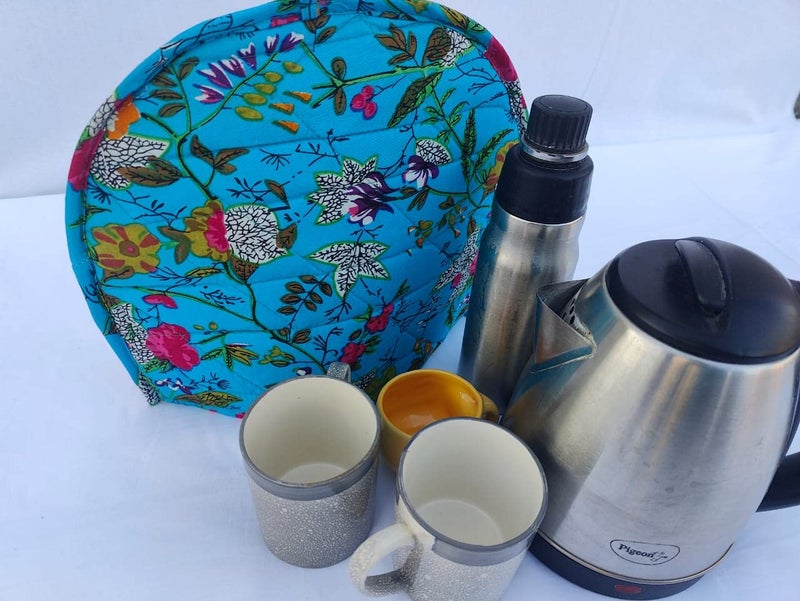 Malan Bai Mandala Tea Cozy Cover Hand Block Winter Tea Cozy Cotton Tea Kettle Warmer Pot Cover Hot Coffee Cover Handamde Kitchen Décor Brand: Malan Bai - Image 4