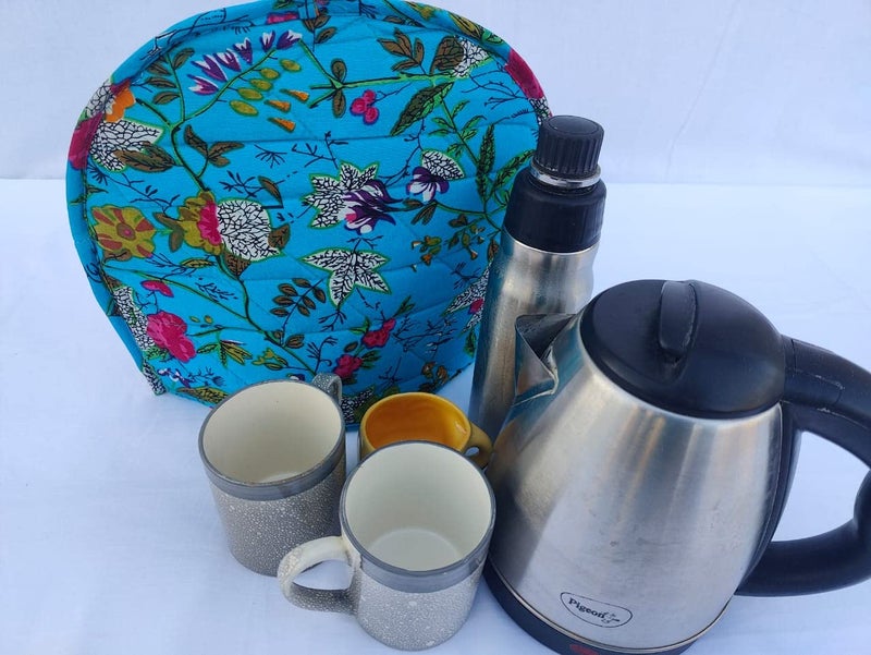 Malan Bai Mandala Tea Cozy Cover Hand Block Winter Tea Cozy Cotton Tea Kettle Warmer Pot Cover Hot Coffee Cover Handamde Kitchen Décor Brand: Malan Bai - Image 2