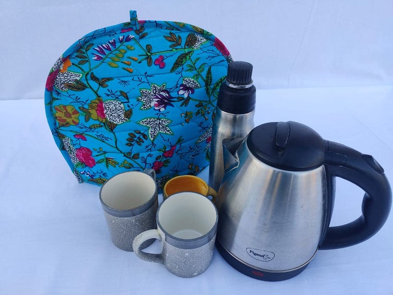 Malan Bai Mandala Tea Cozy Cover Hand Block Winter Tea Cozy Cotton Tea Kettle Warmer Pot Cover Hot Coffee Cover Handamde Kitchen Décor Brand: Malan Bai - Image 1