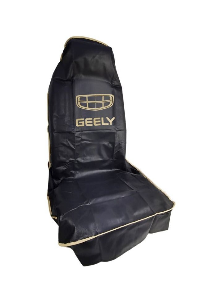 GEELY  Dust Dirt Protection Car Seat Covers 2Pcs Set,Black & Gold Waterproof Protection,Universal Car Seat Cover - Image 3