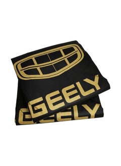 GEELY  Dust Dirt Protection Car Seat Covers 2Pcs Set,Black & Gold Waterproof Protection,Universal Car Seat Cover  - Image 1