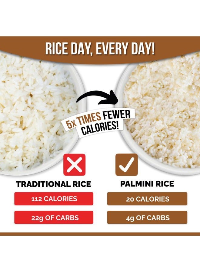 PALMINI Rice | Low-Carb, Low-Calorie Hearts of Palm Rice | Keto, Gluten Free, Vegan, Non-GMO, Healthy | As seen on Shark Tank | (12 Ounces Pouches - Pack of 1) - Image 3