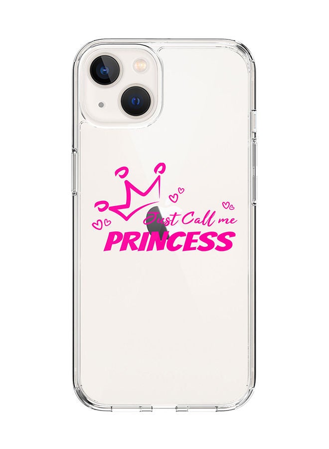 Stylizedd Classic Clear Case for Apple iPhone 14 Plus Hybrid Soft Case Flexible Edges Anti Drop TPU PC Gel Thin Transparent Cover - Just call me princess - Image 1