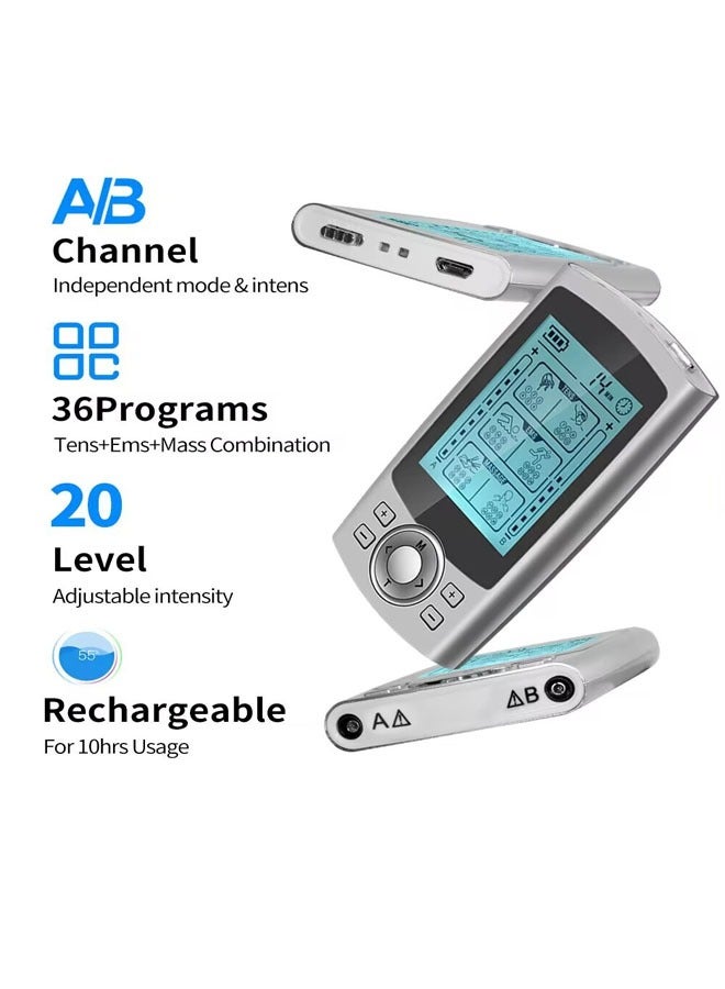 keke 36-Mode Rechargeable Pulse Therapy Massager TENS EMS Muscle Stimulator - Image 2