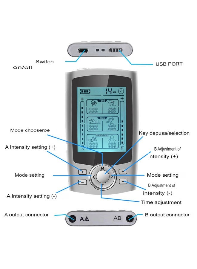 keke 36-Mode Rechargeable Pulse Therapy Massager TENS EMS Muscle Stimulator - Image 5