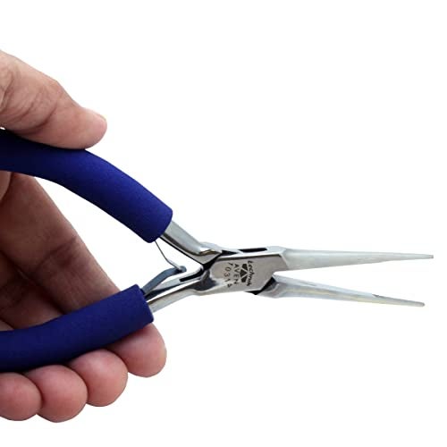 Aven 10314 Technik Stainless Steel Serrated Jaw Needle Nose Plier, 1-59/64" Jaw Length, 5-3/4" Overall Length - Image 4