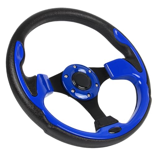 YEHICY Universal Club Car DS and Precedent Steering Wheel with Black Aluminum Frame Golf Cart Steering Wheel Fit for EZGO RXV & TXT, Yamaha… - Image 1