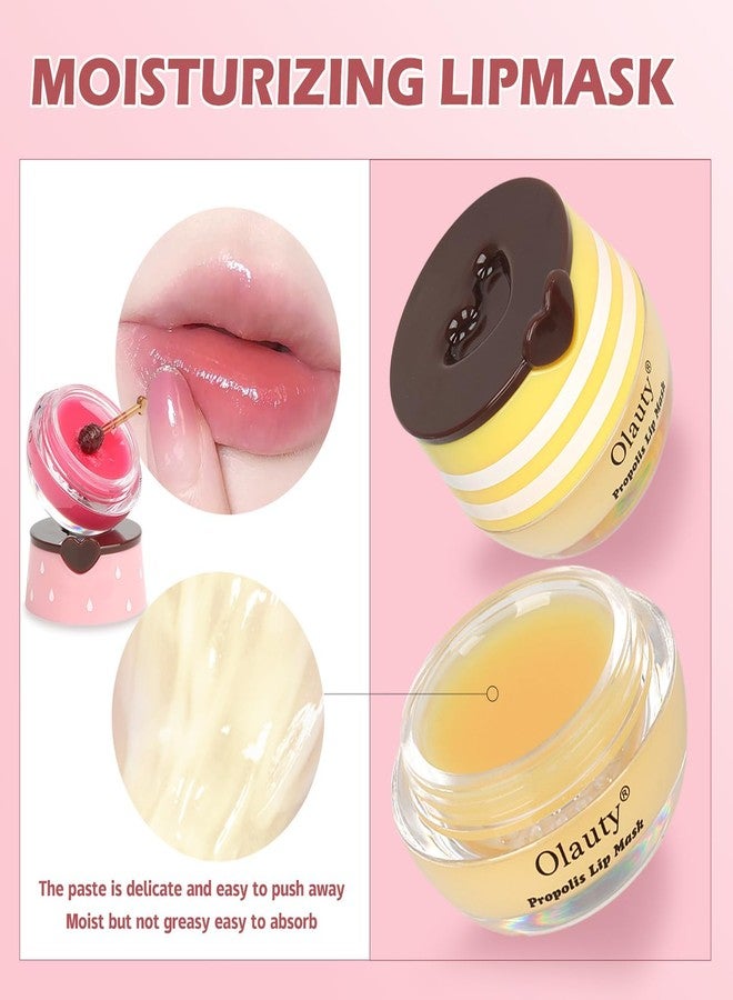 Eakroo 10 PCS Bee Lip Balm Honey Pot, Strawberry, Watermelon, Apple Lime, Cherry, Mint, Coconut, Aloe, Grapes, Peach & Honey Balm, Lip Mask Bulk, Moisturizing Lip Balm Set, Lip Sleeping Mask, Chapstick Bulk - Image 4