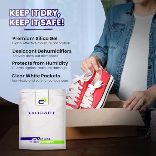 CILICAnT 5 Gram 200 Pcs Premium Silica Gel White Packets Desiccant Dehumidifiers, Silica Gel Packs for Moisture Absorption (5 Gram X 200 Pcs = 1 Kg) - Image 5