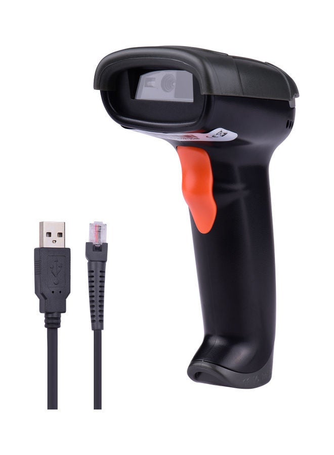NIBEMINENT Handheld 1D2D/QR Barcode Scanner USB Wired Compatible with Windows Android Mac for Supermarket Library Logistics Warehouse Black  - Image 1
