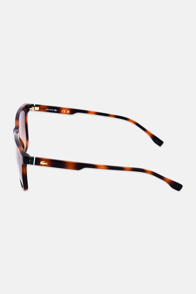 LACOSTE Men L6041S Square Sunglasses, Havana Brown - Image 4