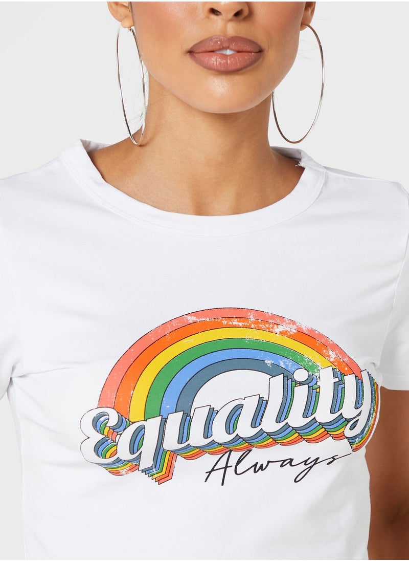 Missguided - Graphic Crop Top - Image 1