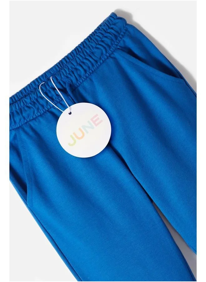 جون June Kids Cotton Basic Sweatpant Saxe
