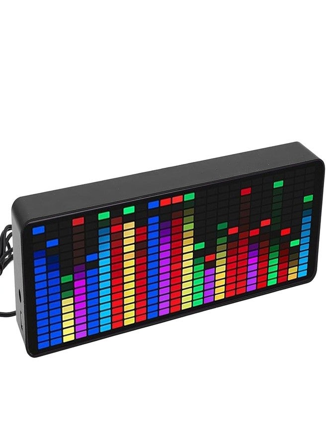 Drphiru RGB Audio Visualizer, Spectrum Analyzer for Sunlight Alarm Clock, 384 RGB Colorful, 1624 Segment Rhythm Light Level, Voice Sensor Clock Display, 20 Dynamic 7 Color Effect, Gifts for Music Lovers - Image 1
