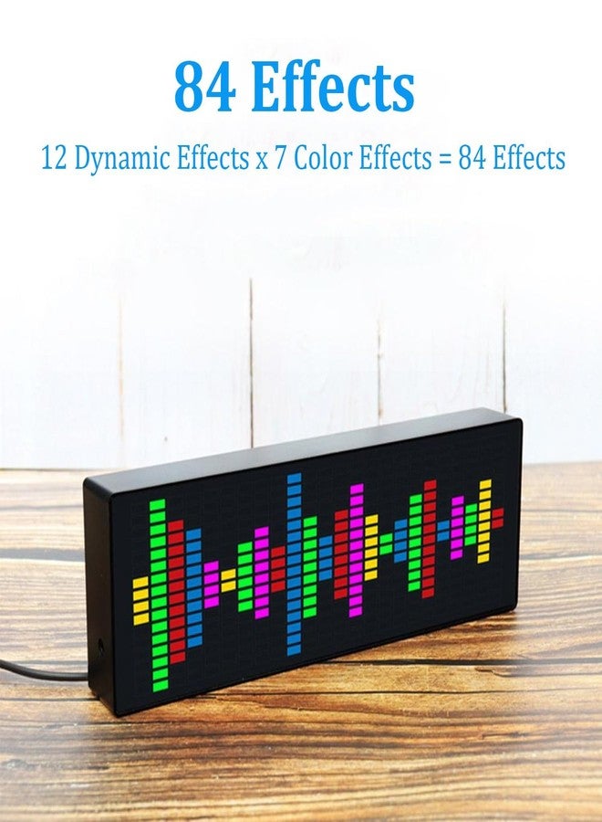 Drphiru RGB Audio Visualizer, Spectrum Analyzer for Sunlight Alarm Clock, 384 RGB Colorful, 1624 Segment Rhythm Light Level, Voice Sensor Clock Display, 20 Dynamic 7 Color Effect, Gifts for Music Lovers - Image 3