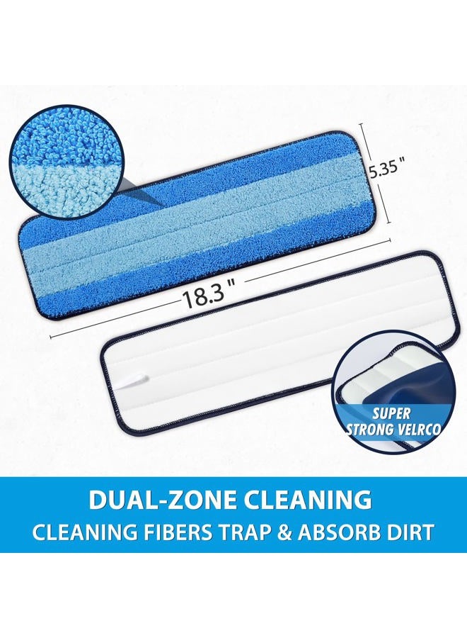 MR. SCRUB 3 Pack Microfiber Cleaning Pads for Bona Mop, Safe for Hardwood and Hard-Surface Floors, Reusable Microfiber Mop Pads for 18 Inch Mop, No Residue, Super-Absorbent, Over 500 Machine Washes, Mr. Scrub - Image 3