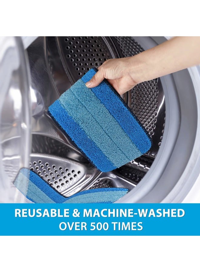 MR. SCRUB 3 Pack Microfiber Cleaning Pads for Bona Mop, Safe for Hardwood and Hard-Surface Floors, Reusable Microfiber Mop Pads for 18 Inch Mop, No Residue, Super-Absorbent, Over 500 Machine Washes, Mr. Scrub - Image 5