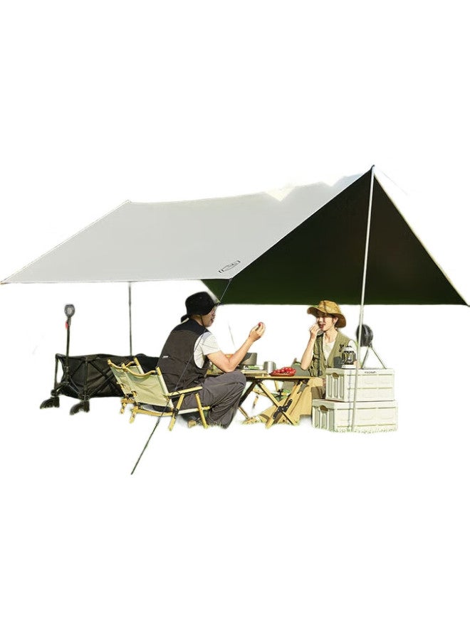 JD.com Jingzao Square Vinyl Canopy, Outdoor Camping Tarp Tent, Picnic Sunshade, Sun Protection Awning - Image 1