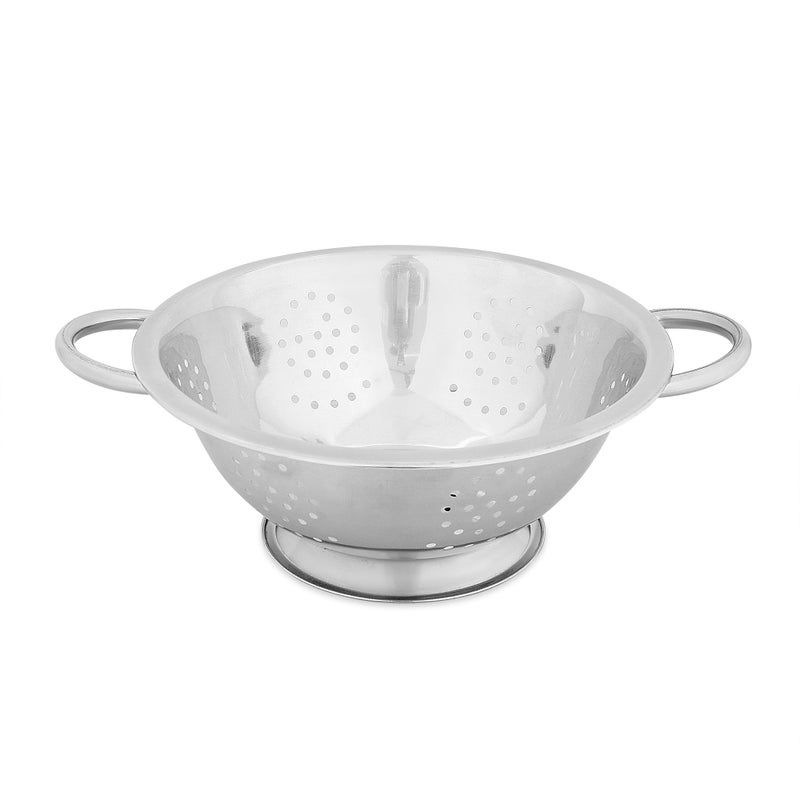 GLUN® Stainless Steel Colander Essential 24cm Kitchen Accessory for Versatile Needs, Efficiently Strain Fruits & Veggies, Anti-Rust, Durable Design ensures Reliability - Image 4
