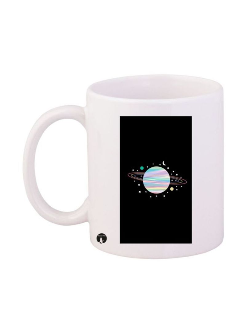 RKN Planet Printed Mug White/Black/Blue Standard Size
